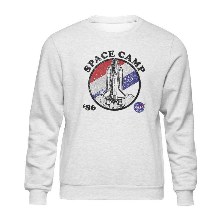 Nasa Space Camp Red White And Blue 86 Badge Sweatshirt