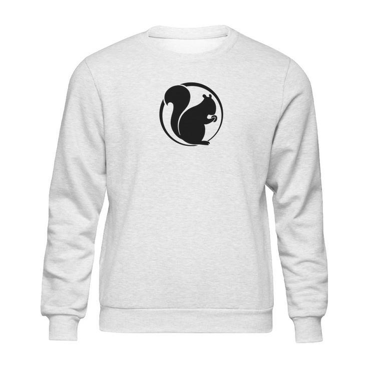 Official Optimistic Squirrel Slim Tee Black Logo Icon Sweatshirt