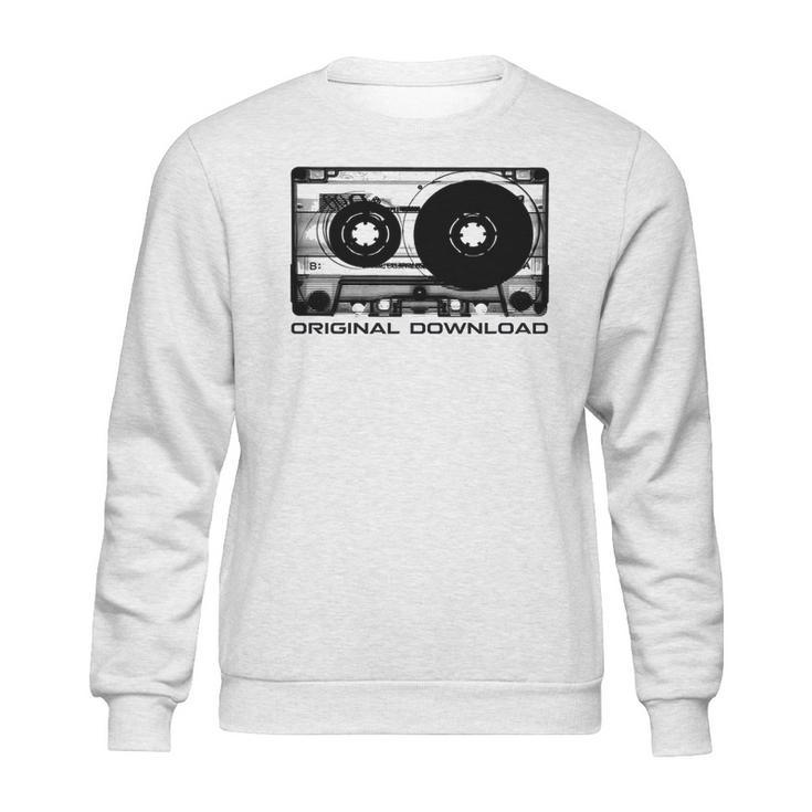 Original Download Retro Cassette Tape Music Sweatshirt