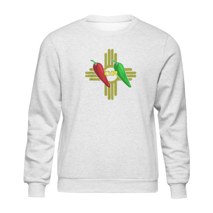 Red Or Green Chile Hatch New Mexico Zia Sweatshirt