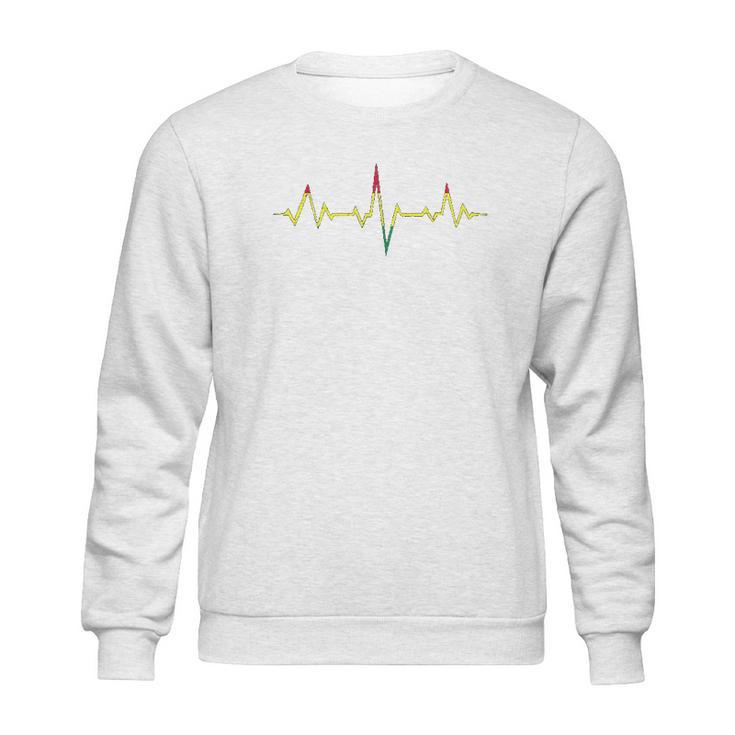 Reggae Music Heartbeat Rastafari Rasta Gift Sweatshirt