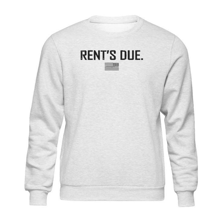 Rents Due Work Hard Bodybuilder Weightlifting Sweatshirt