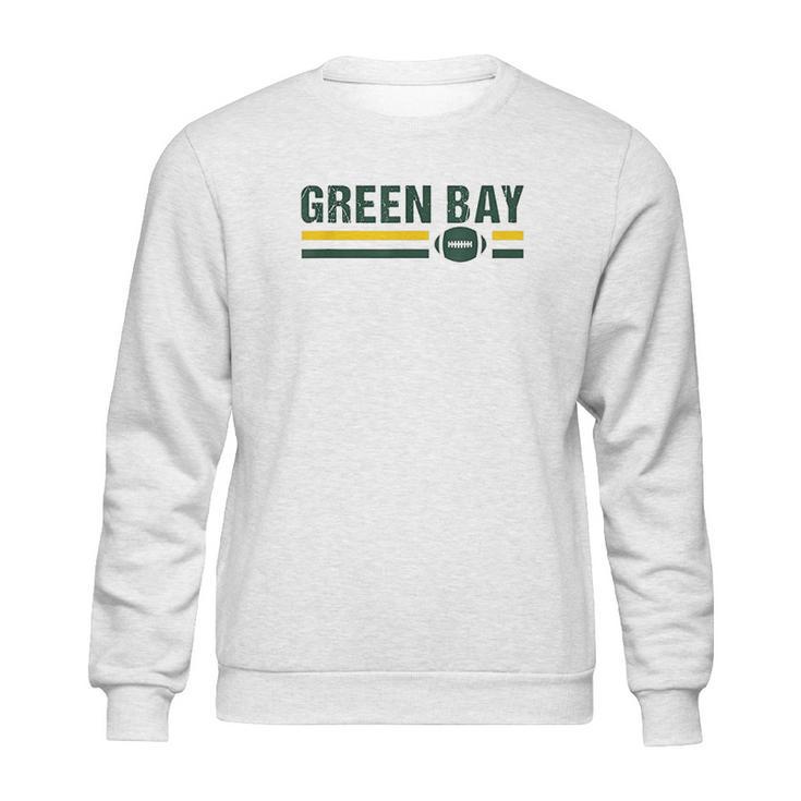 Retro Football Stripe Green Bay Football Wisconsin Green Bay Sweatshirt