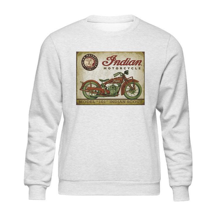 Retro Indian Motorcycle 101 Indian Scout T-Shirt Sweatshirt