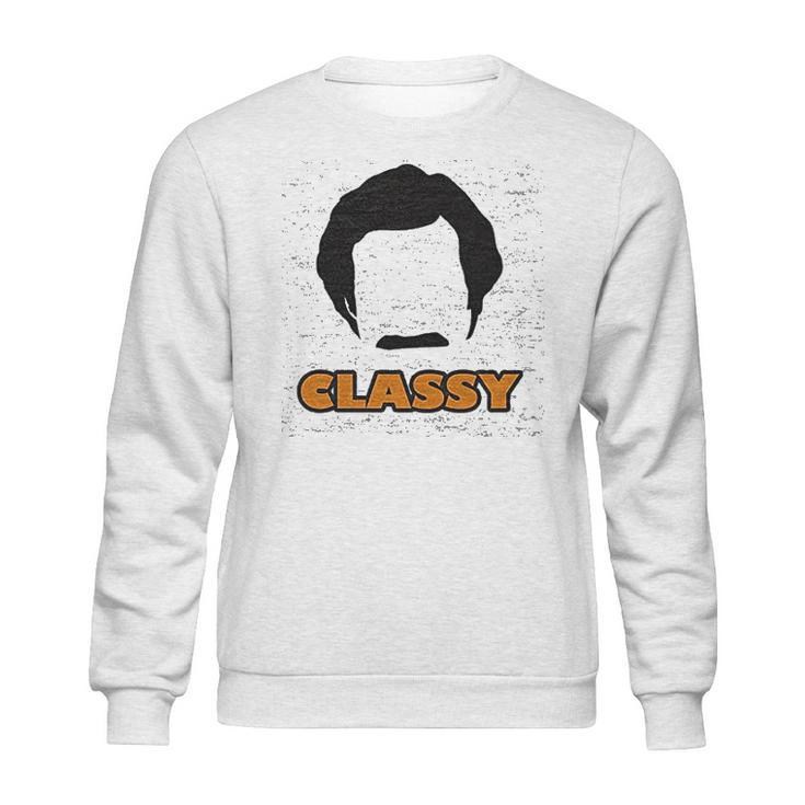 Ripple Junction Anchorman 2 Classy With Rons Hair Shape Sweatshirt