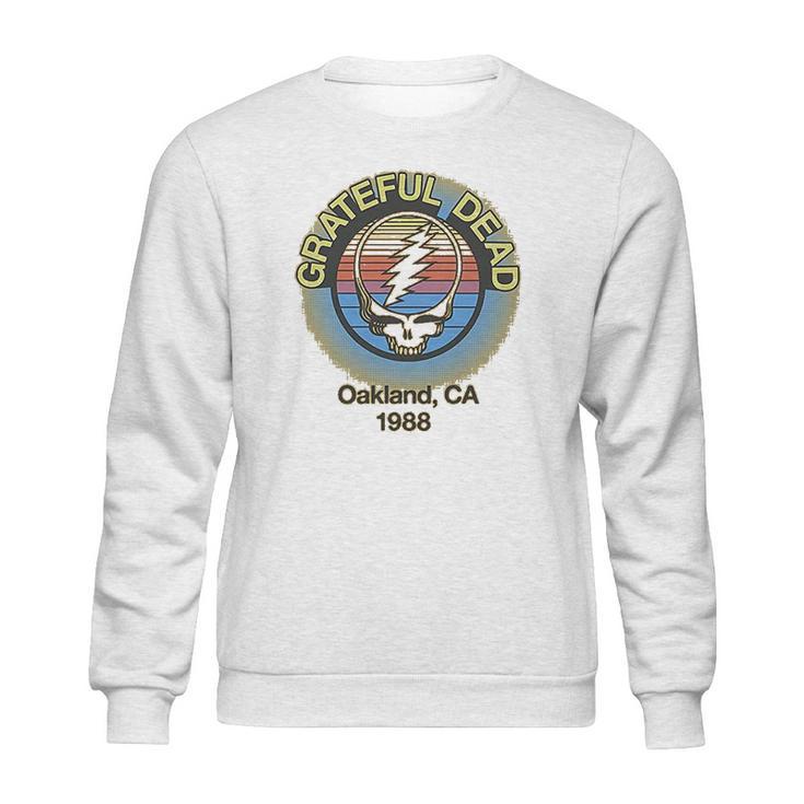 Ripple Junction Grateful Dead Adult Unisex Oakland 88 Light Weight 100 Cotton Crew Sweatshirt