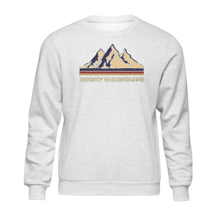 Rocky Mountains Retro Nature British Columbia Sweatshirt