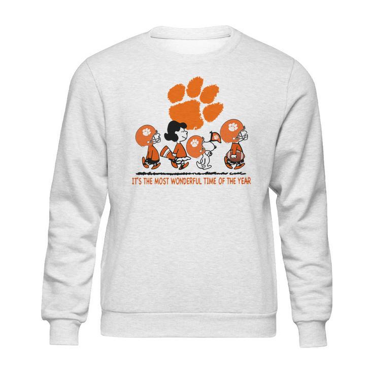 Snoopy And Friends Clemson Tigers Its The Most Wonderful Time Of The Year Shirt Mf Sweatshirt