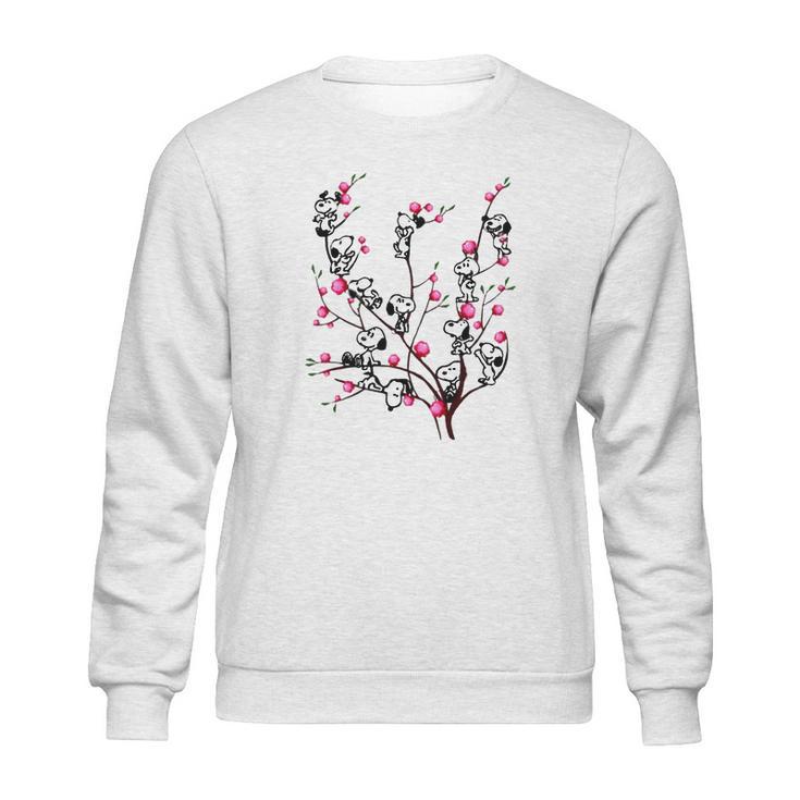 Snoopy On Peach Tree Sweatshirt