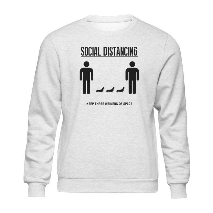 Social Distancing Dachshund Sweatshirt