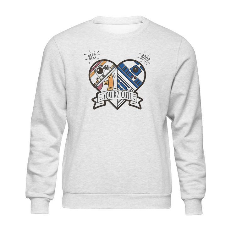 Star Wars R2-D2 Bb-8 Droid Heart Valentines Day Sweatshirt