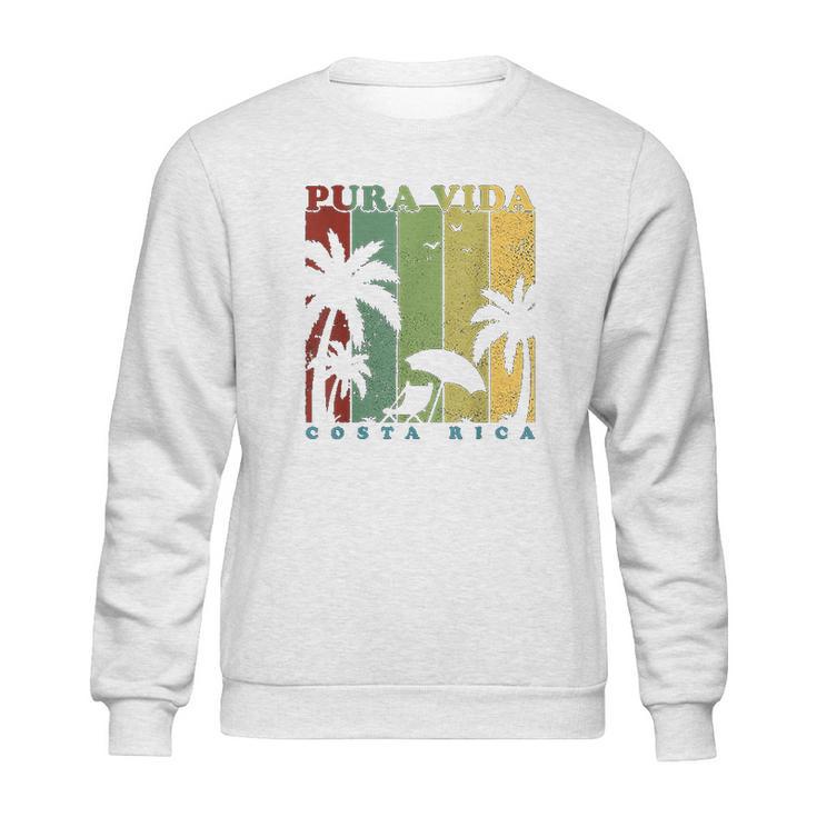 Vintage Retro Summer Vacation Costa Rica Pura Vida Beach Sweatshirt