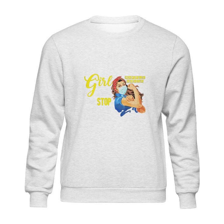 I Am A Waffle House Girl Nothing Can Stop Me Coronavirus Shirth Sweatshirt