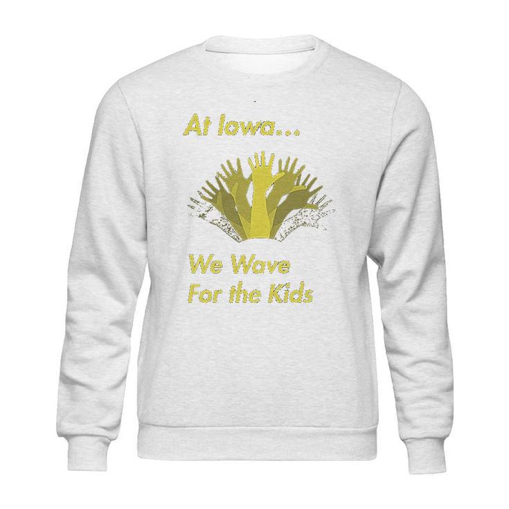 Wave  Hawkeyes Waving  Iowans Kids Childrens Hospital Sweatshirt