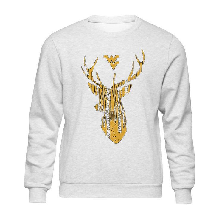 West Virginia Mountaineers Hunting Forest Deer Sweatshirt