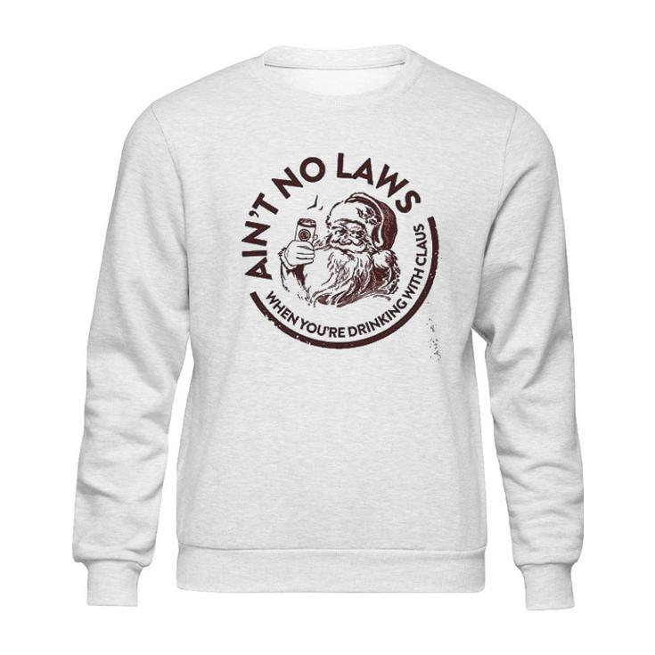 White Claus Funny Drinking Holiday White Claws Pun Sweatshirt