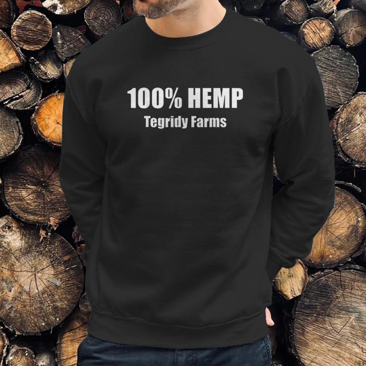 100 Hemp Tegridy Farms Funny Sweatshirt Gifts for Him