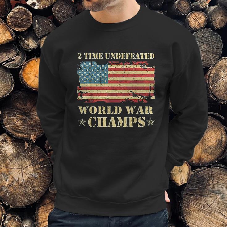 2 Time Undefeated World War Champs Sweatshirt Gifts for Him