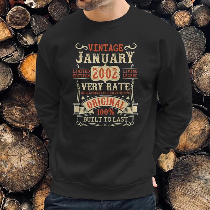 20 Years Old 20Th Birthday Gifts Vintage January 2002 Ver2 Sweatshirt Gifts for Him