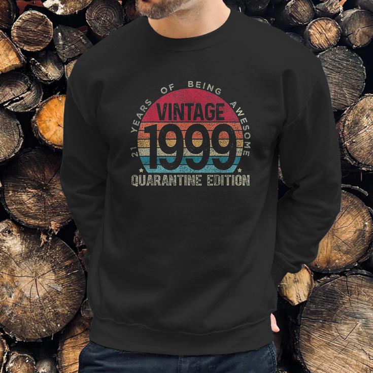 22St Birthday Retro Vintage 1999 Social Distancing Sweatshirt Gifts for Him