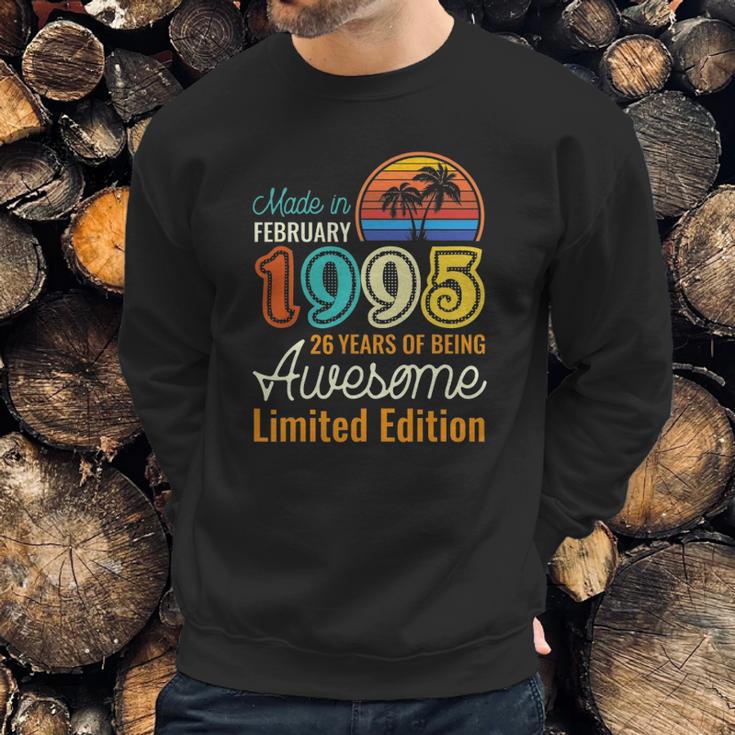 26 Years Old Born In February 1995 26Th Birthday Gift Sweatshirt Gifts for Him