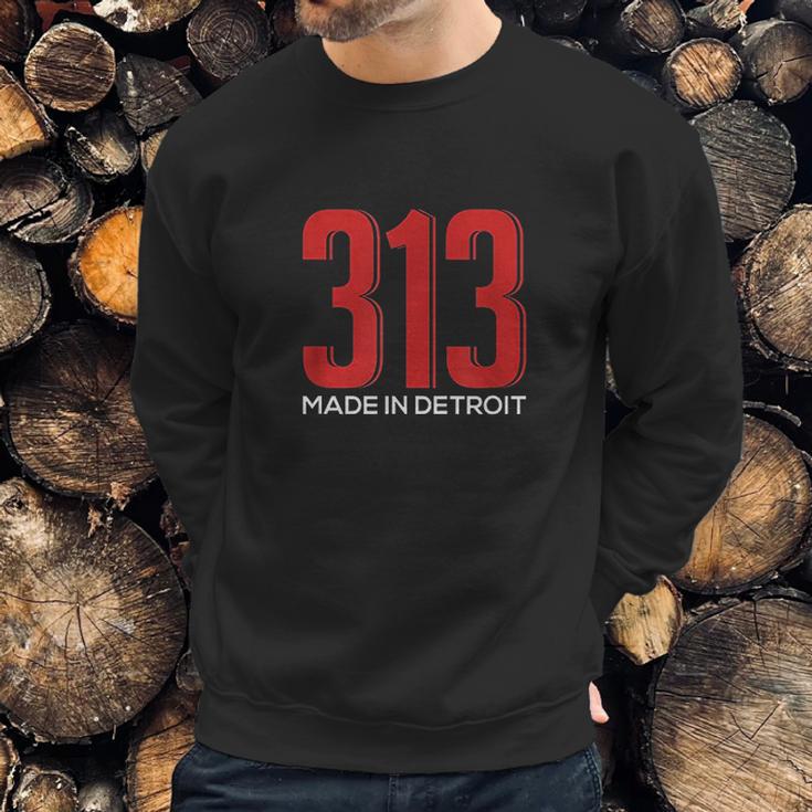 313 Made In Detroit Downtown Motown Motor City Sweatshirt Gifts for Him