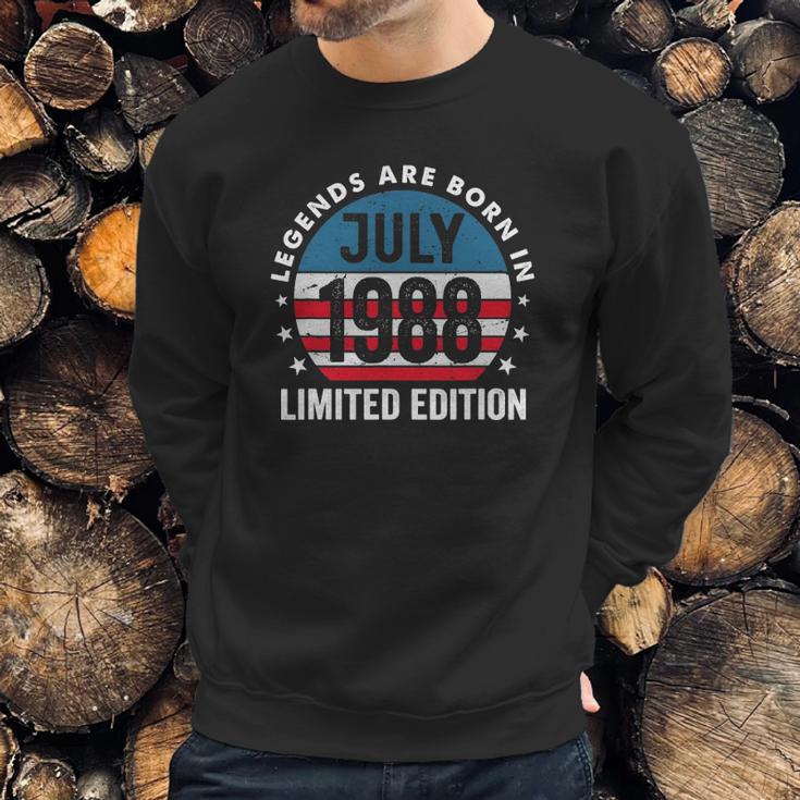 33 Years Old Legends Are Born In July 1988 Vintage July 1988 Ver2 Sweatshirt Gifts for Him