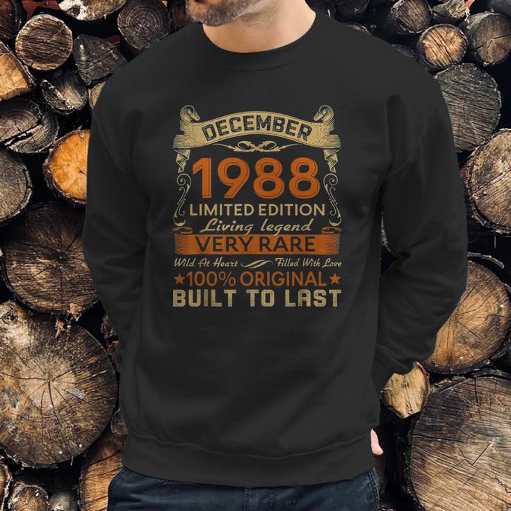 33Rd Birthday Gift 33 Years Old Retro Vintage December 1988 Ver2 Sweatshirt Gifts for Him