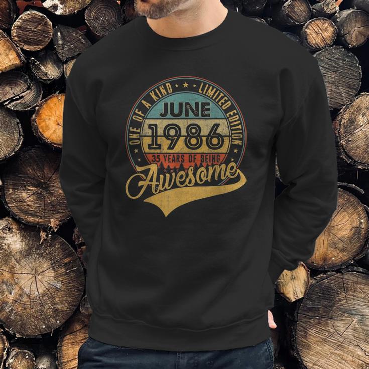 35Th Birthday Gifts 35 Years Old Retro Born In June 1986 Ver2 Sweatshirt Gifts for Him