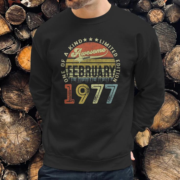 44 Years Old Gifts Awesome Since February 1977 44Th Birthday Sweatshirt Gifts for Him