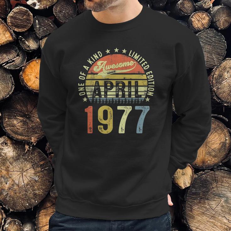 44 Years Old Birthday Awesome Since April 1977 44Th Bday Sweatshirt Gifts for Him