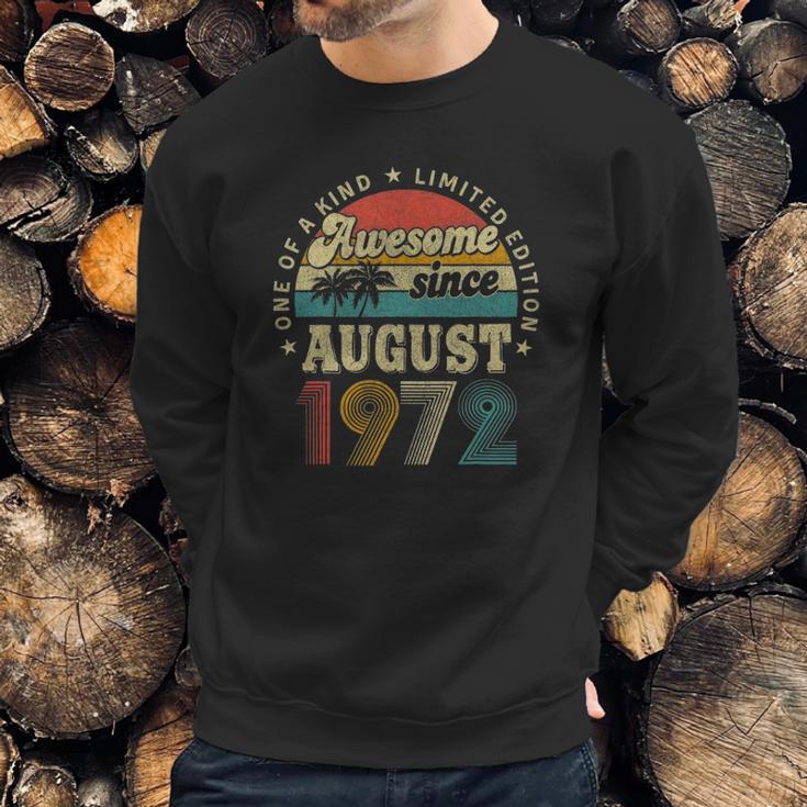 49 Years Old Decoration Awesome Since August 1972 Birthday Sweatshirt Gifts for Him