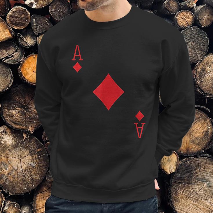 Ace Diamonds Poker Texas Hold Em Deck Cards Playing Costume Sweatshirt Gifts for Him