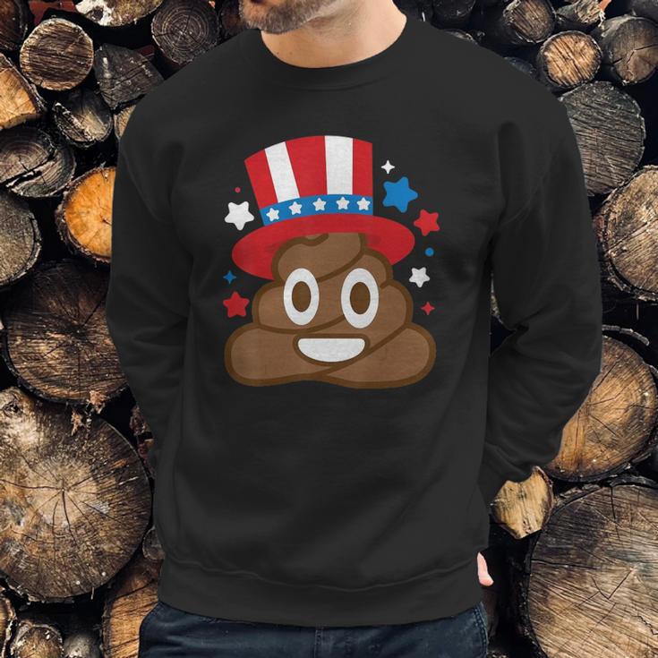 American Poop Emoji Funny 4Th Of July Independence Day Gift Sweatshirt Gifts for Him