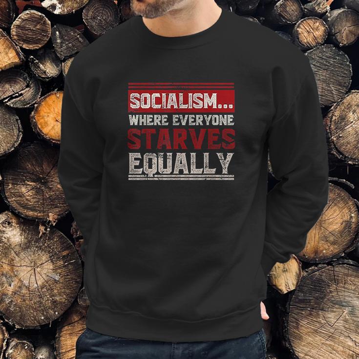 Anti Communist Libertarian Capitalist Gift Anti Socialism Sweatshirt Gifts for Him