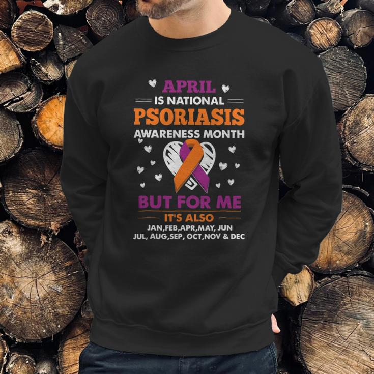 April Is Psoriasis Sweatshirt Gifts for Him