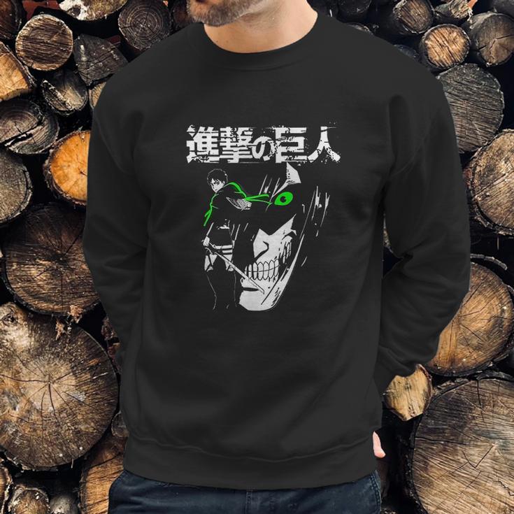 Attack On Titan Eren Jaeger Glow Sweatshirt Gifts for Him