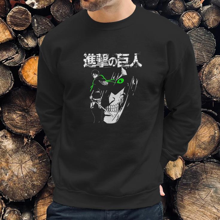 Attack On Titan Eren Jaeger Glow Sweatshirt Gifts for Him