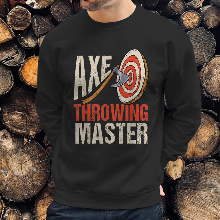 Axe Throwing Master Hatchet Thrower Target Sweatshirt Gifts for Him