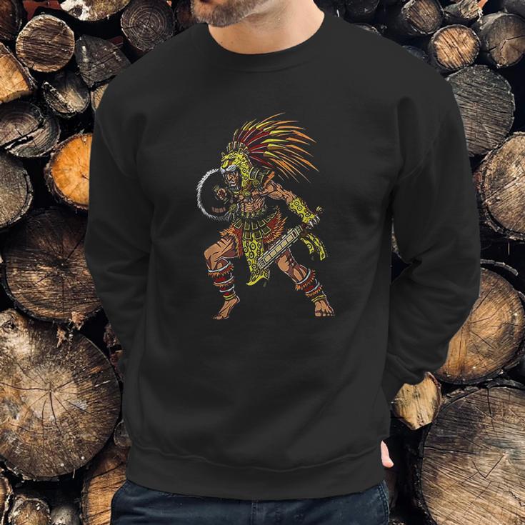 Aztec Jaguar Warrior Native Mexican Mythology Sweatshirt Gifts for Him