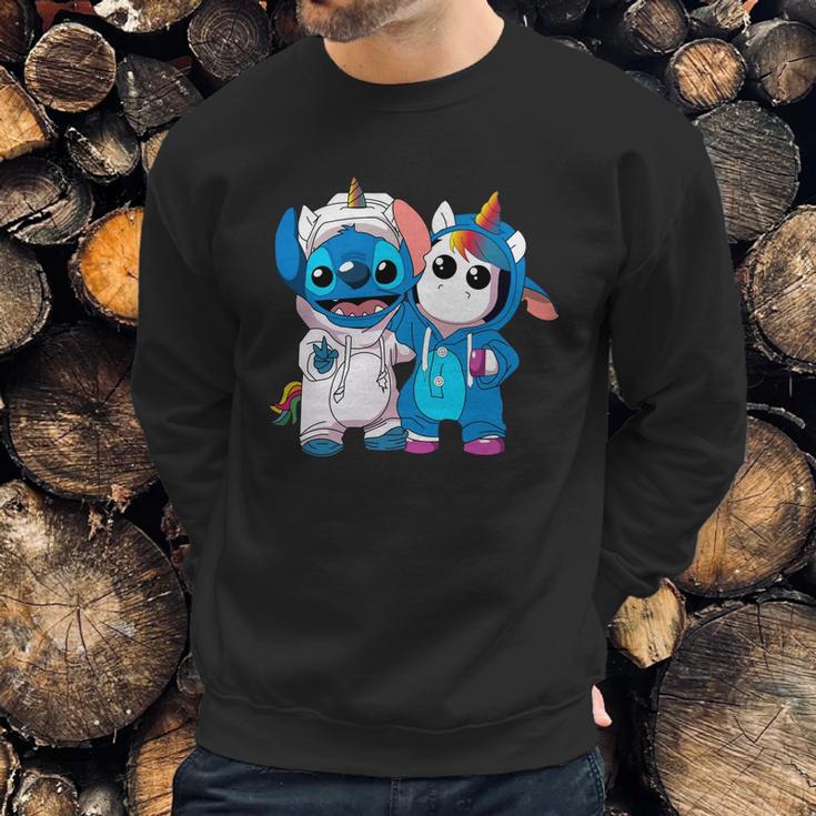 Baby Unicorn And Stitch Sweatshirt Gifts for Him