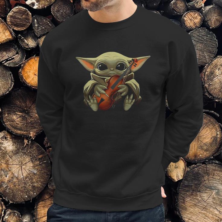 Baby Yoda Hugging Violin Sweatshirt Gifts for Him