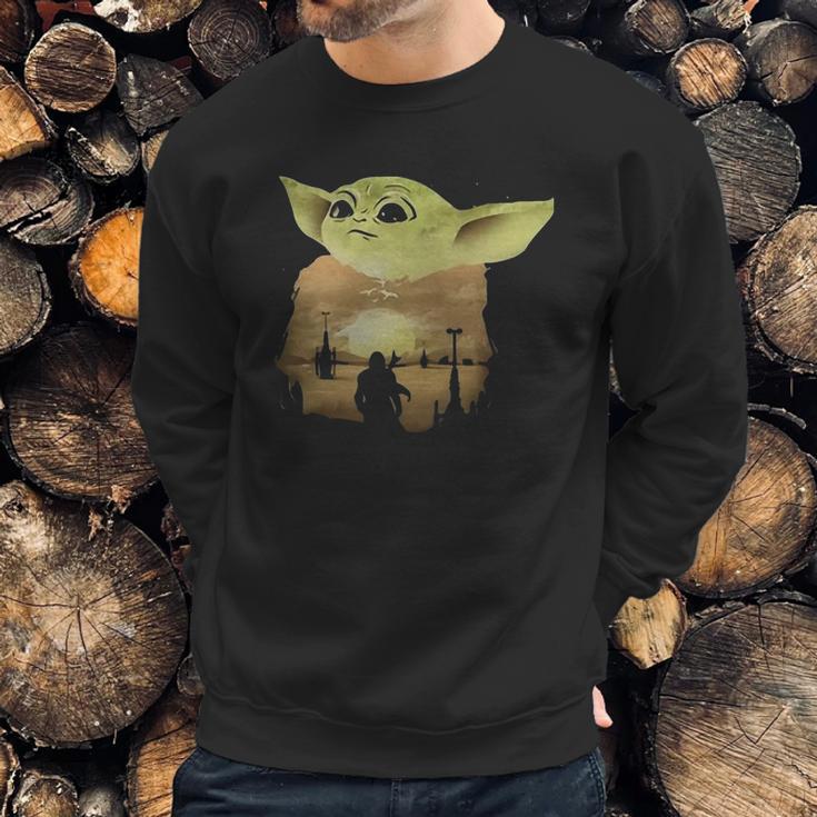 Baby Yoda Sunset Shirt Sweatshirt Gifts for Him