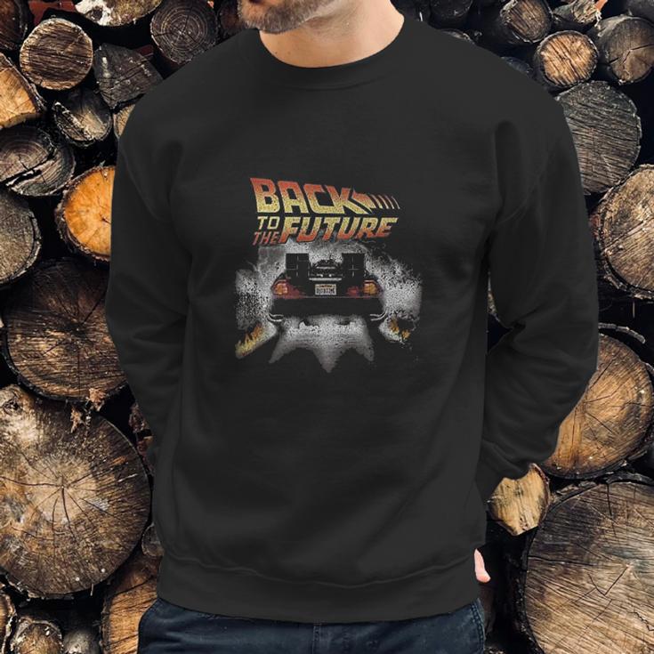 Back To The Future Vintage Delorean Peel Out Sweatshirt Gifts for Him