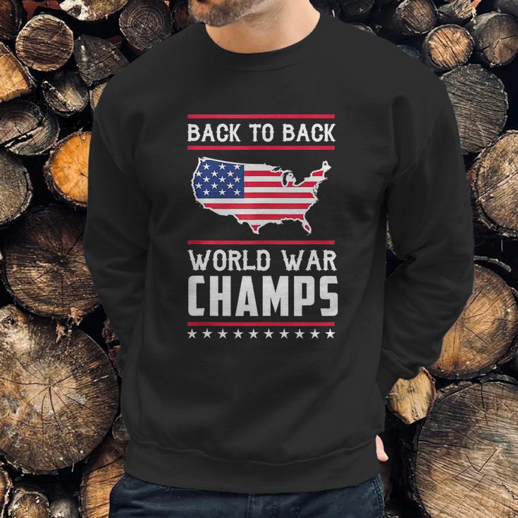 Back To Back Undefeated World War Champs Graphic Design Printed Casual Daily Basic Sweatshirt Gifts for Him