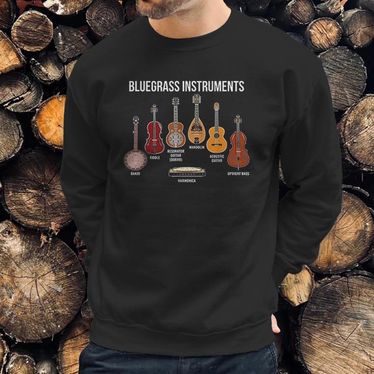 Banjo Bluegrass Instruments Vintage Music Fans Banjo Player Sweatshirt Gifts for Him