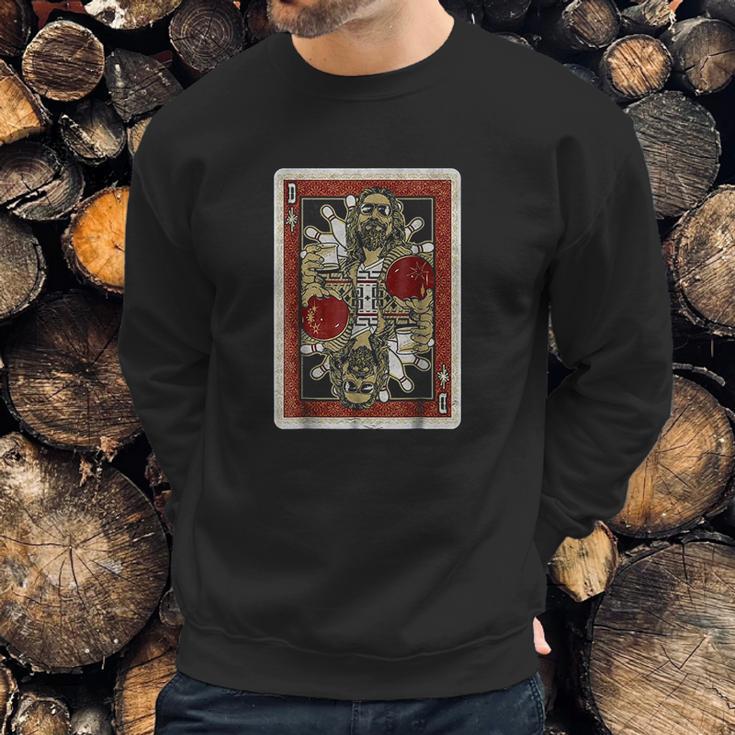 The Big Lebowski The Dude Abides Playing Card Sweatshirt Gifts for Him