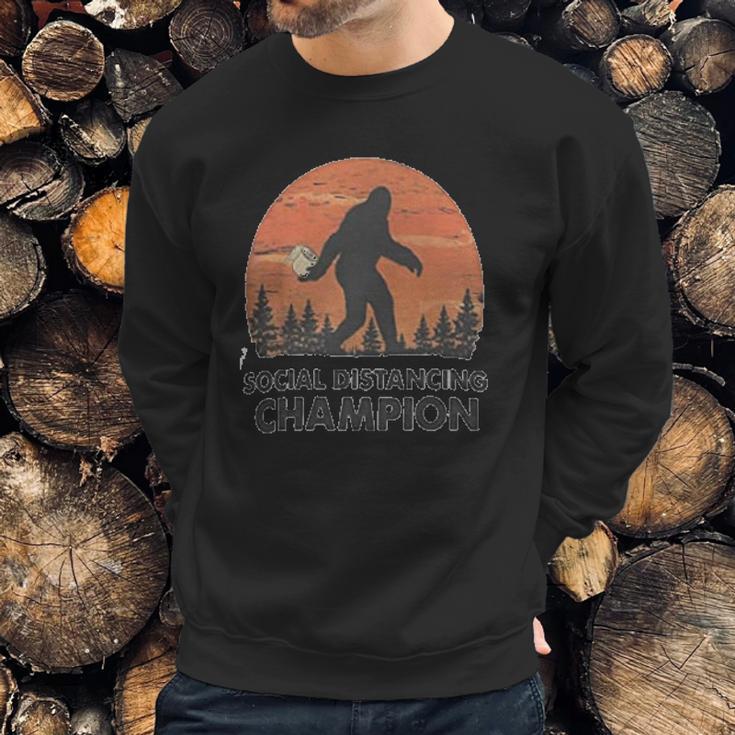 Bigfoot Social Distancing Sweatshirt Gifts for Him