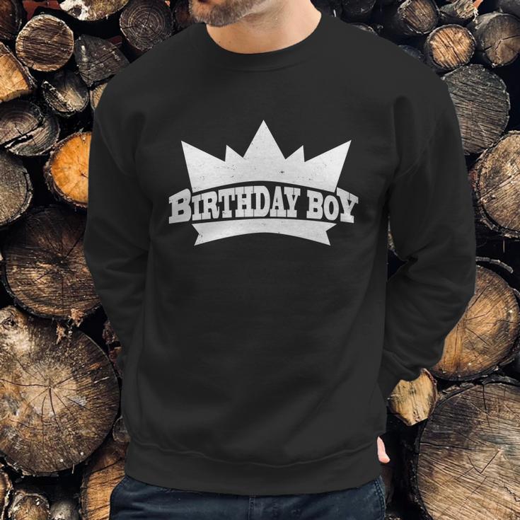 Birthday Boy Crown Classic Logo Sweatshirt Gifts for Him