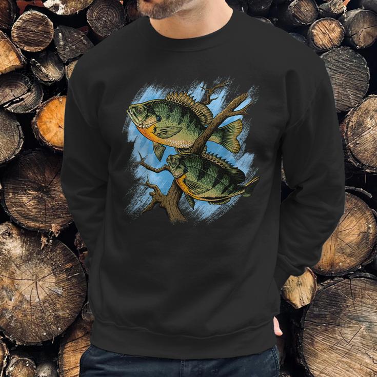 Bluegill Illustration Fishing Sweatshirt Gifts for Him